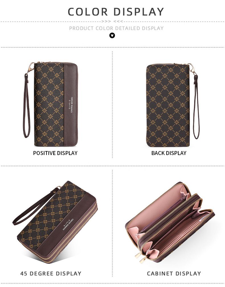 Purse Wallet Clutch Bag Purse Long Women's Simple Stylish Zipper Bag Hand Hold Bag Large Capacity Wallet Women's Purse_voghion.com