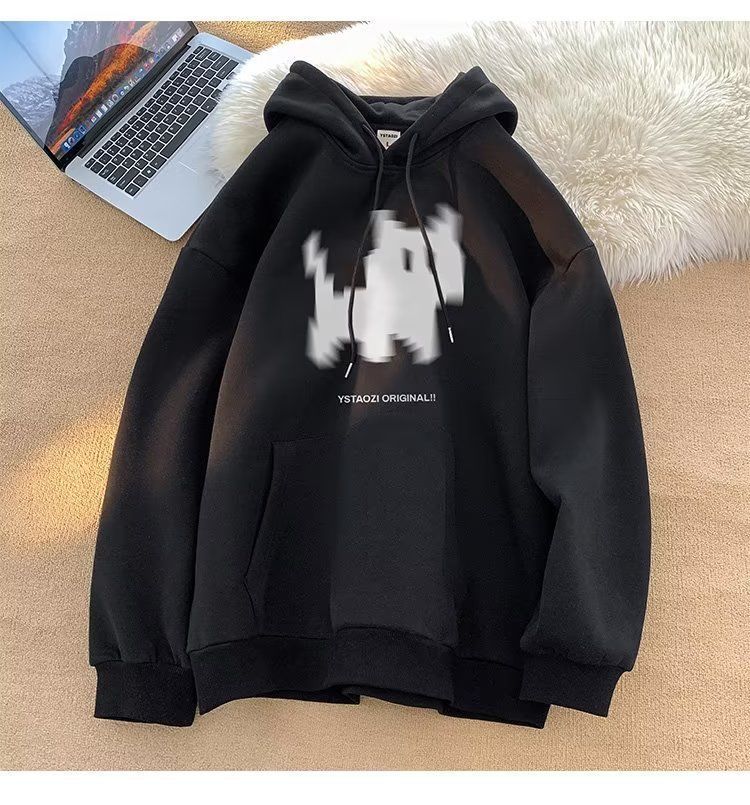Kitten hooded sweatshirt men's and winter American style stiff jacket trendy brand oversize autumn clothes 12_voghion.com