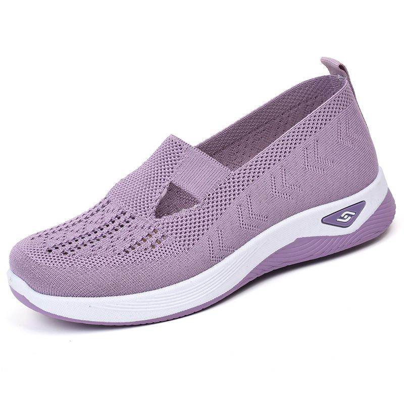 Schuhe für Damen im Sommer, atmungsaktive Schuhe aus altem Peking-Stoff, Fliegengewebe, Ein-Fuß-Schuhe für Mütter_voghion.com