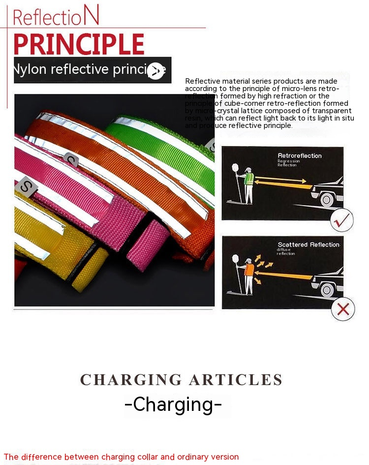 Collare per cani ricaricabile tramite USB, luminoso, animale domestico di grandi dimensioni_voghion.com