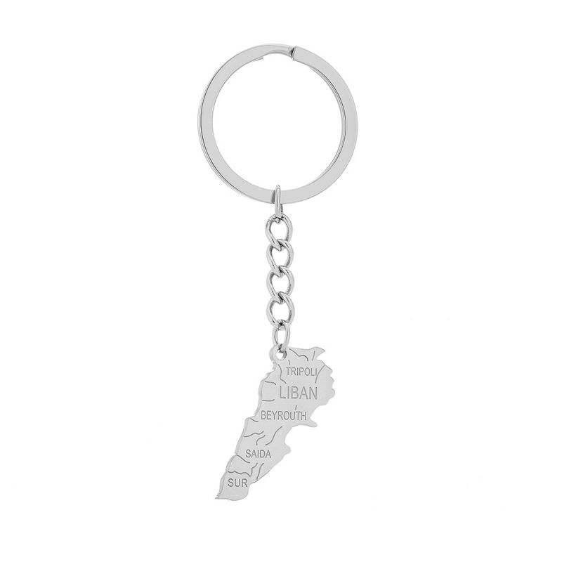 Portachiavi con ciondolo cavo libanese – Accessorio decorativo in acciaio inossidabile in stile business con catena_voghion.com