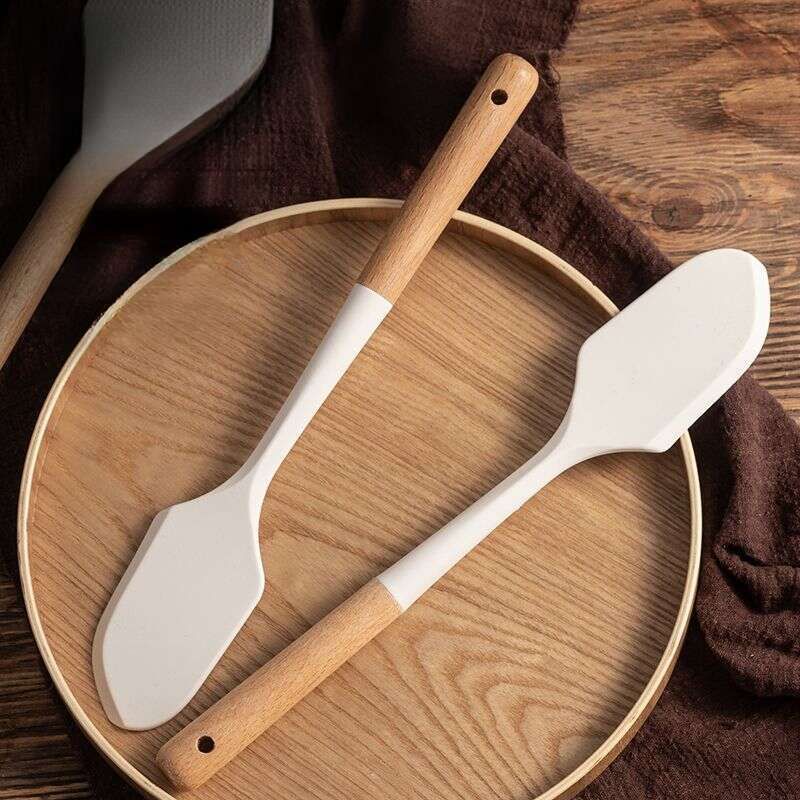 Espátula de silicone para bolo, espátula doméstica resistente a altas temperaturas, ferramenta de mistura para assar, creme de grau alimentício_voghion.com