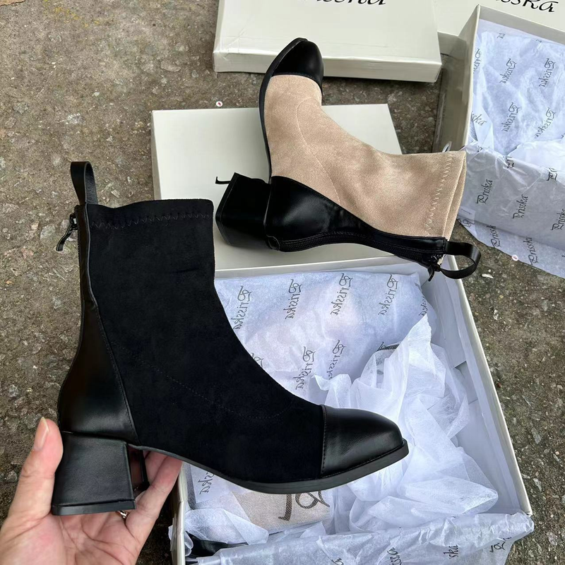 Women's Shoes trade original order trendy thick heel women's boots leather surface comfortable new style Martin boots women's boots_voghion.com