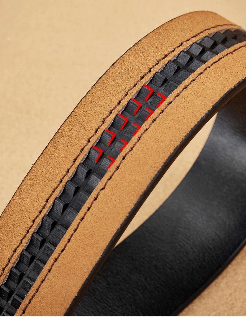 HOT No 3.5cm Width Genuine Leather Belt Straps Without Automatic Buckle Waist Belts Black Brown Plus Size 130 140 150cm_voghion.com