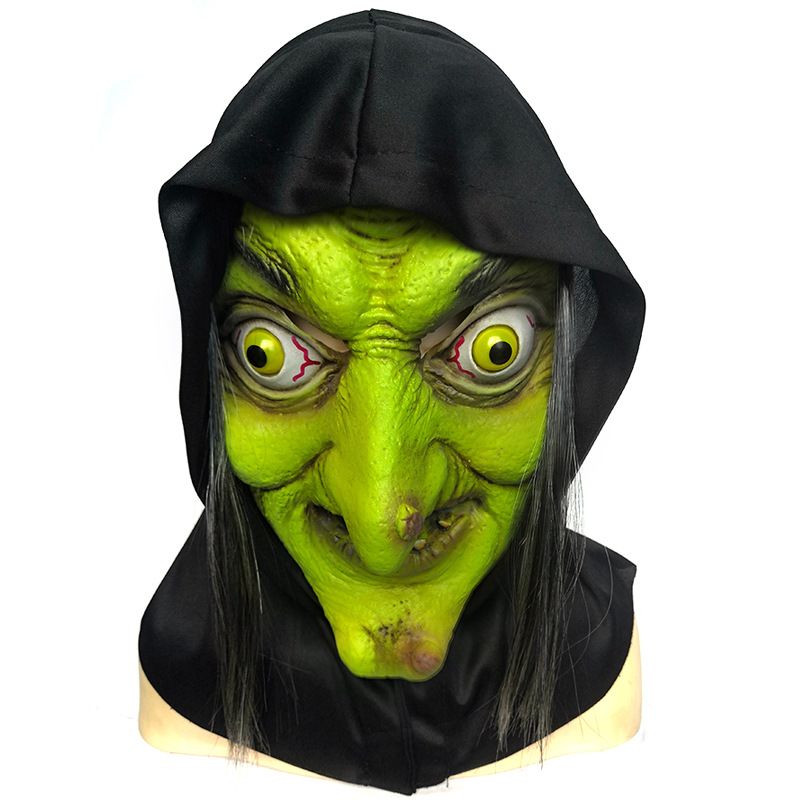 Halloween Flesh Colored Witch Mask Haunted House Escape Room Costume Prank Woman Headgear Character Play Props_voghion.com