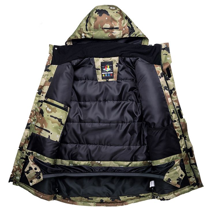 Nuova tuta da snowboard da uomo invernale, calda e spessa, con giacca e pantaloni mimetici_voghion.com