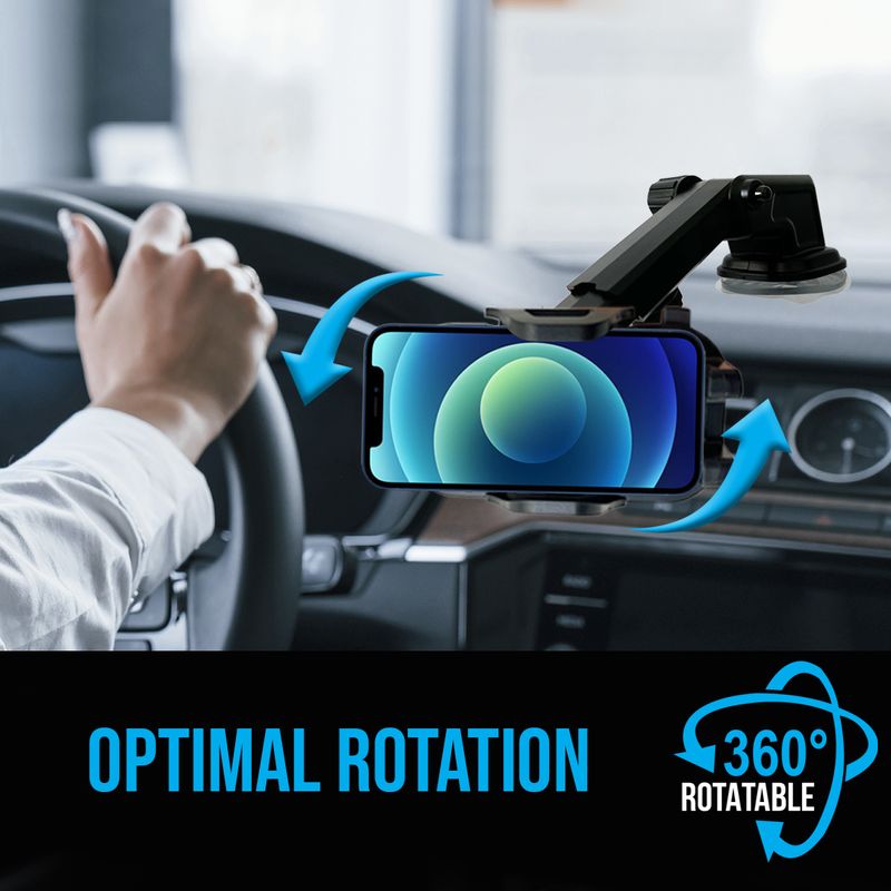 Products Car Phone Mount Holder with Adaptable Cradle Adjustable Long Neck for Windshield Dashboard_voghion.com