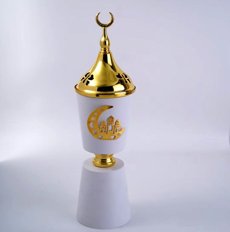 Arabian Metal Luxus Desktop Hohl Weihrauch Brenner Ramadan_voghion.com