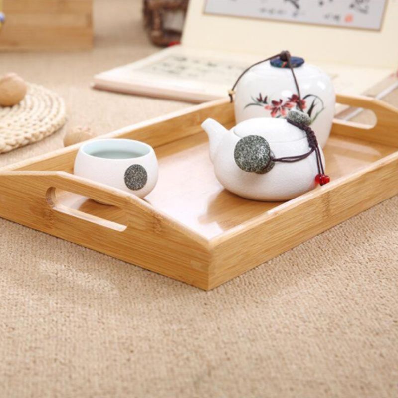 Kung-Fu-Teetablett aus Bambus – Obstteller mit Griff_voghion.com