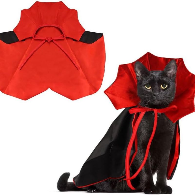 Cloak Hat Set Cat Dog Transformation Costume Pet Clothes Christmas Halloween Edition_voghion.com