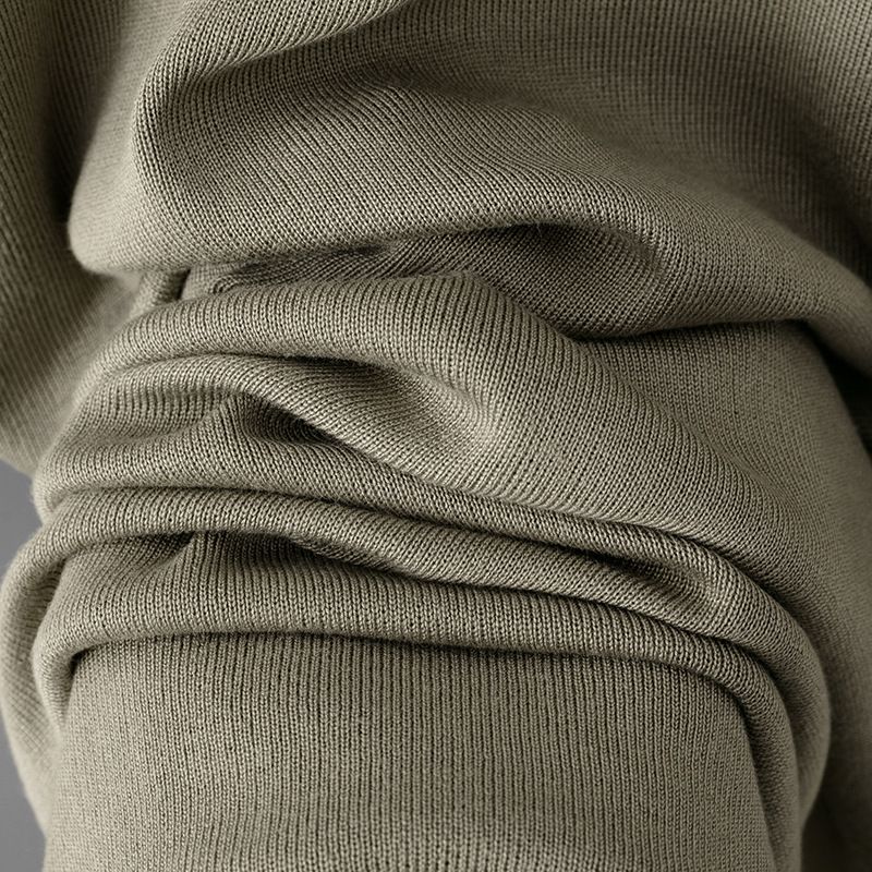 Completo elegante con abito a maniche lunghe e scialle – Abito midi invernale in maglia con cardigan drappeggiato abbinato (taglia unica, misto viscosa, nero/kaki/grigio)_voghion.com