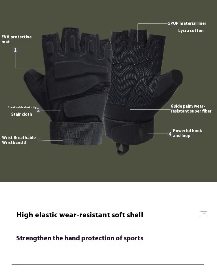 Spezialkräften Taktesch Fiess Outdoor Motorrad Sport Open Militär Männer Fangerlos Reiden Hallef Fanger Kampf_voghion.com