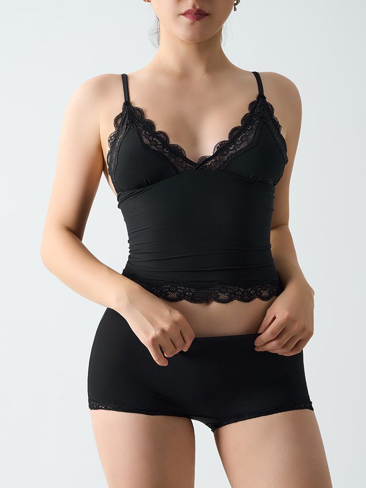 FIT EVERYBODY Lace Underwear Set | Lightweight Lace Strap Flat Corner Lace Underwear Comfortable And Inclusive--colour Of Skin_voghion.com