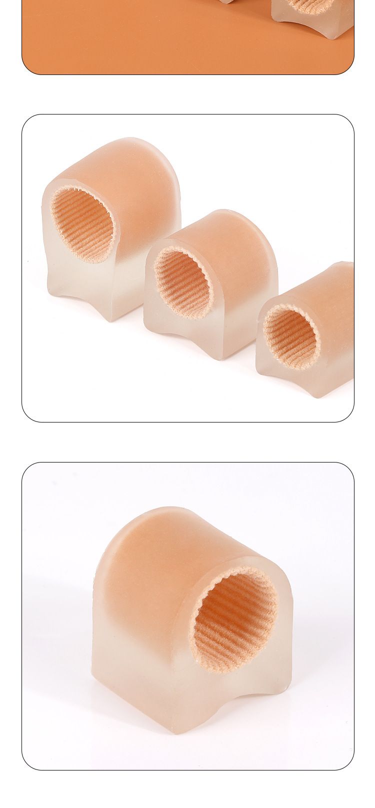 Toe Separator For Bunions & Overlapping Toes – Soft TPE Single-Hole Corrector For Big Toe Alignment (S, M, L Sizes) Overlapping Toe Separator_voghion.com