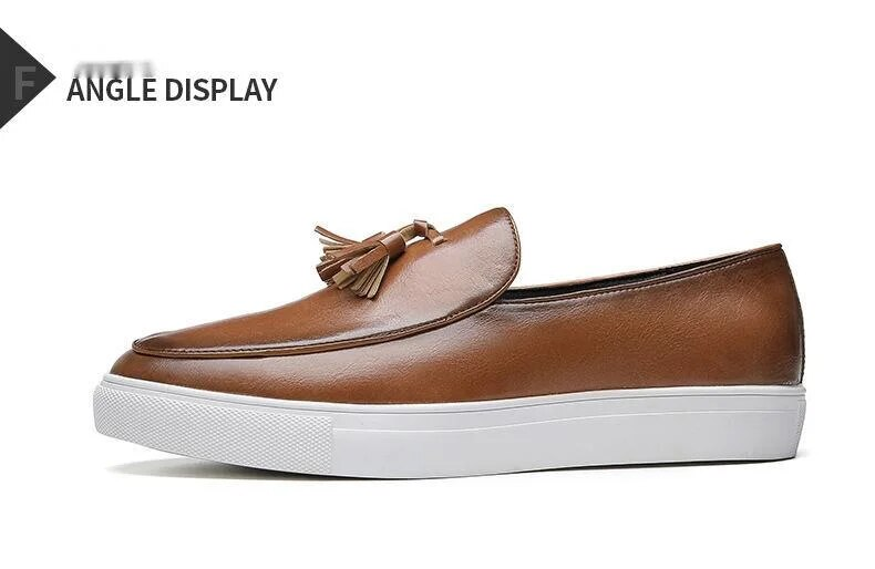 Replică ușoară de designer, pantofi de damă de dimensiuni mari, cu ciucuri, pentru bărbați, la modă, cu personalitate pentru picior, pantofi casual din piele, model business_voghion.com
