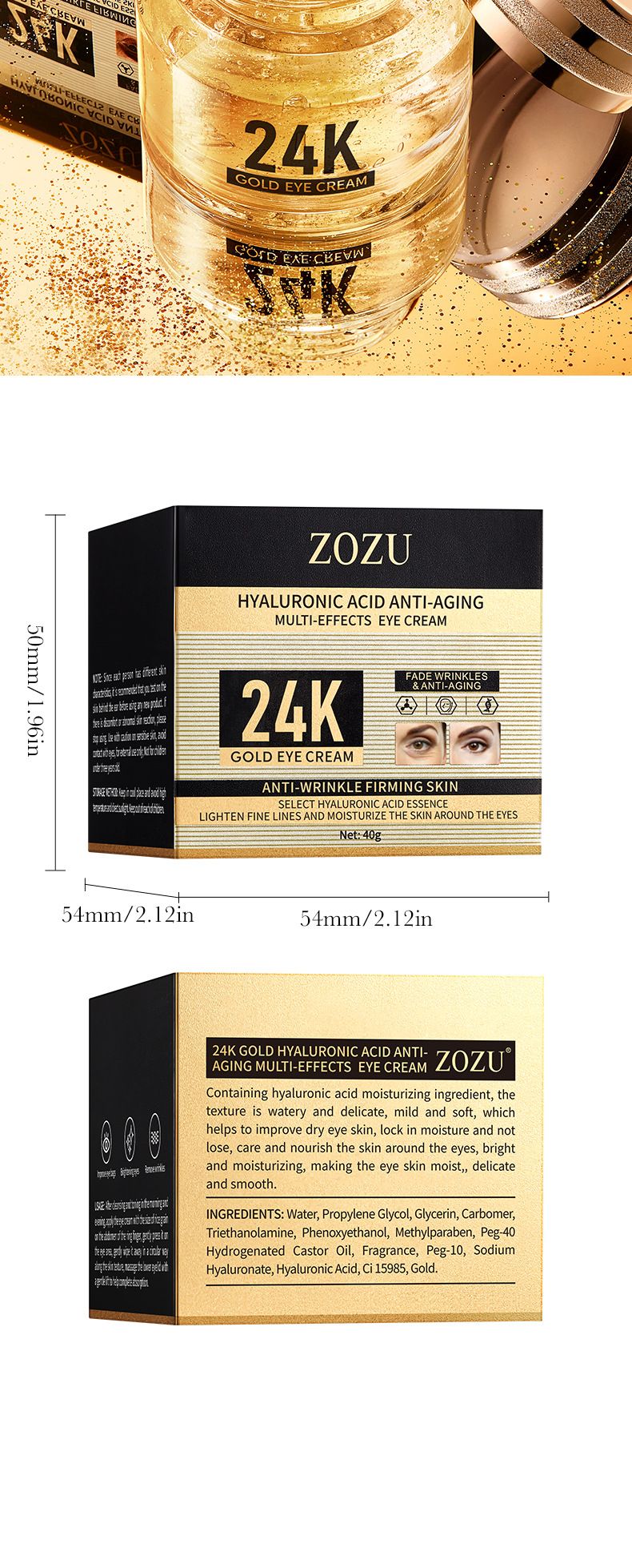 Full English Cream ZOZU Hyaluronzuur verbetert donkere kringen en oogrimpels_voghion.com
