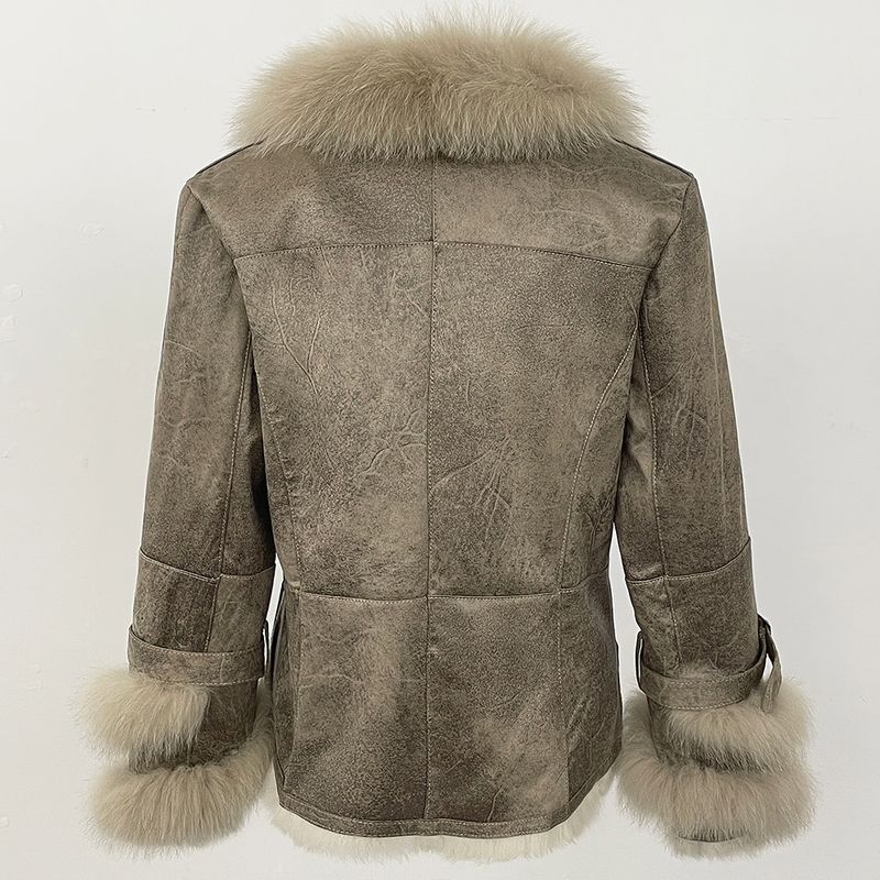 Stilvoller kurzer Wildlederpelzmantel für Damen – Futter aus künstlichem Kaninchenfell, warme Wintermode-Oberbekleidung, XS-XXXL_voghion.com