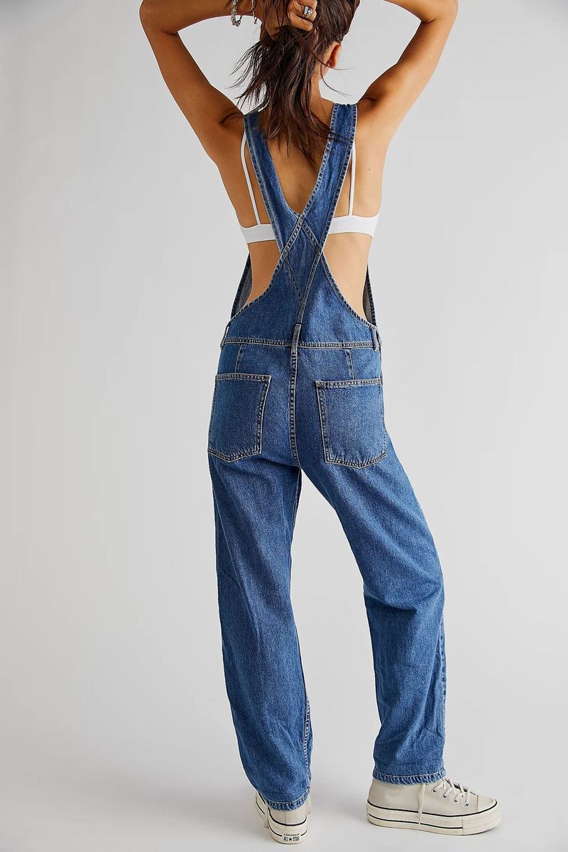 Damkläder Supply Casual Lös Denim Overall Byxor för kvinnor_voghion.com