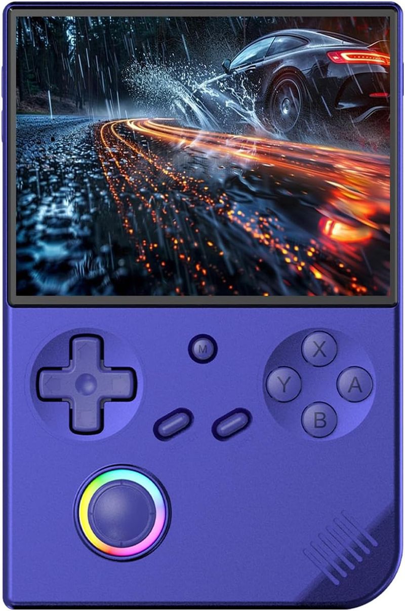 Handheld Console, 4.0 Inch IPS Screen With 16 Colors RGB Colorful Light Control Joystick, Linux System Games_voghion.com