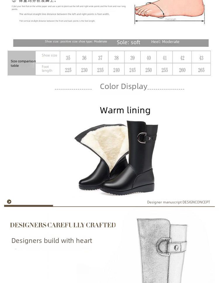 Scarpe di cotone per la mamma Scarpe invernali basse antiscivolo in pelle da donna Stivali caldi foderati in pile da donna Stivali di cotone da donna di mezza età_voghion.com