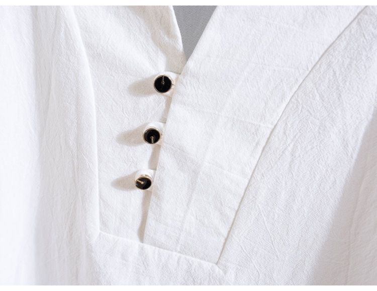 Männerkleeder Summer Léngen Kostüm Kotteng a Léngen locker Casual Kuerzärmlech T-Shirt Néng-Punkt-Hosen Zweedeel Kostüm_voghion.com