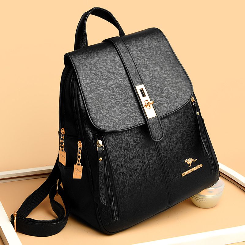 Backpack Women 2025 New Korean Version Simple And Fashionable Women's Backpack, Versatile For Commuting, Large Capacity_voghion.com