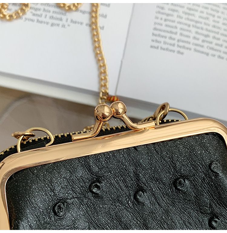 Torebka damska na jedno ramię, wzór strusia, mała torebka typu crossbody, tekstura popularna_voghion.com