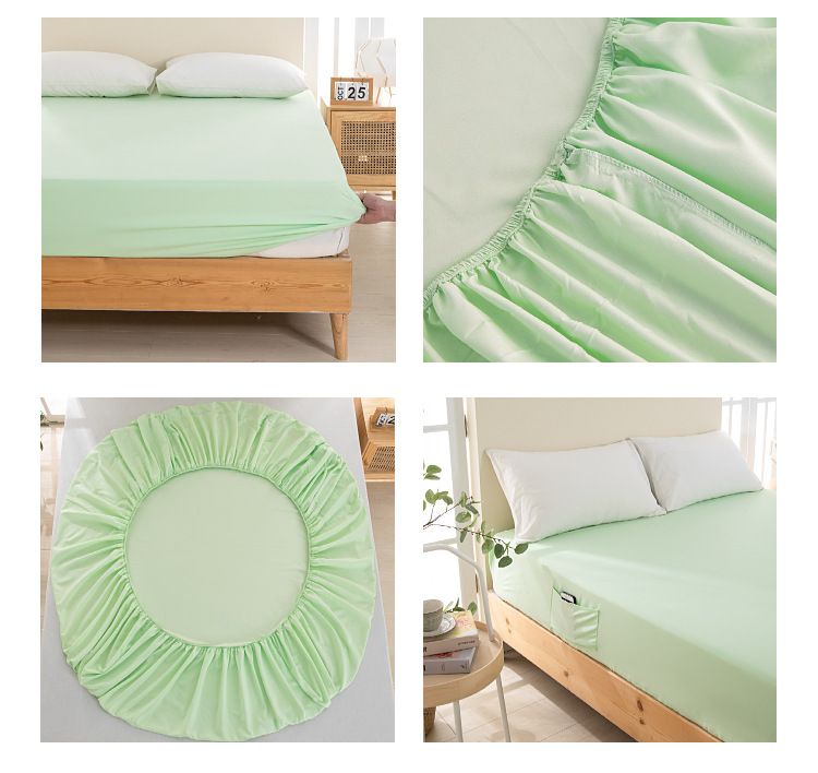 Home Garden Solid Color Sanded Pocket Bedspreads And Fitted Sheets_voghion.com