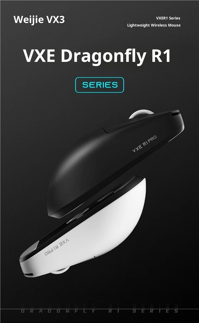 Digitex VXE Dragonfly R1 Kabellose Bluetooth-Maus für Gaming und E-Sport – Lange Akkulaufzeit – Ultraleicht – Ergonomisches Design_voghion.com