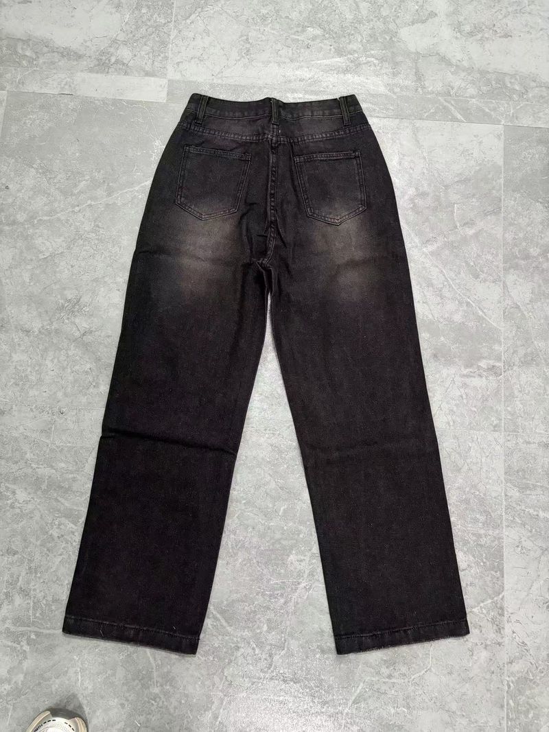 Vêtements pour femmes Pantalons larges droits décontractés à la mode rétro pour femmes Jeans populaires pour femmes_voghion.com