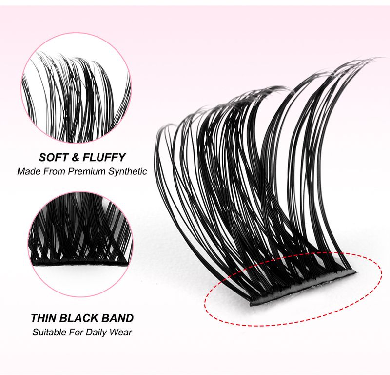 3D Western Style False Eyelashes Hot Melt Cluster Fluffy Dense Self-Application Lash Extensions Volume For Deep Eye Contour_voghion.com