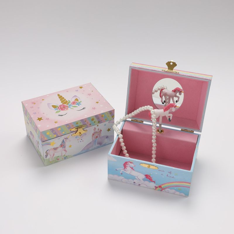 Çocuk Müzik Kutusu Yeni Yıl Doğum Günü Hediyesi Çok İşlevli Mücevher Kutusu Müzik Kutusu Karikatür Saklama Kutusu_voghion.com