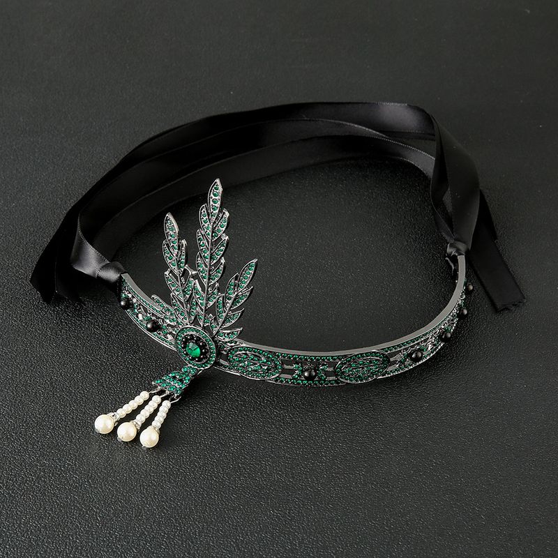 Incredibili gioielli Gatsby Stesso stile Corona Sposa Ornamento per capelli con perle femminili_voghion.com