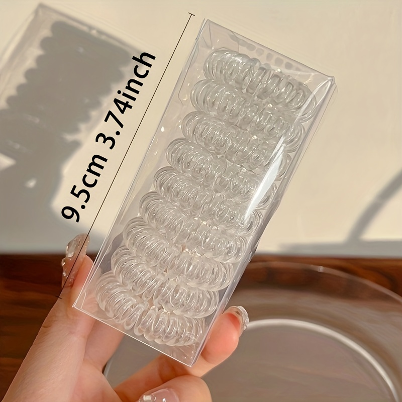 Elastici per capelli a spirale da 9 pezzi senza piega, elastici per capelli a spirale, elastici per capelli con cavo telefonico, elastici per coda di cavallo da donna_voghion.com