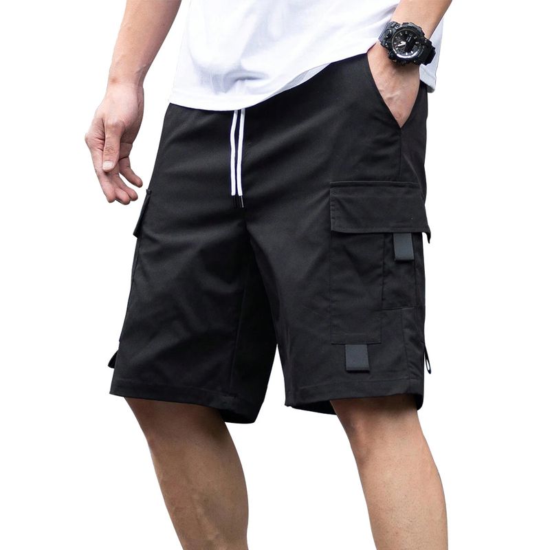 Ongeëvenaarde kwaliteit Ongeëvenaarde kwaliteit 2025 Werkkleding Shorts Losse rechte pijpen Heren Zomer Multi Pocket Trekkoord Knappe vijfkwartbroek_voghion.com