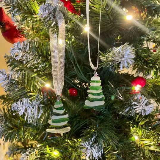 Decorazione natalizia Zibi Ocean ciondolo natalizio in vetro marino Ornamento per albero di Natale Ocean_voghion.com