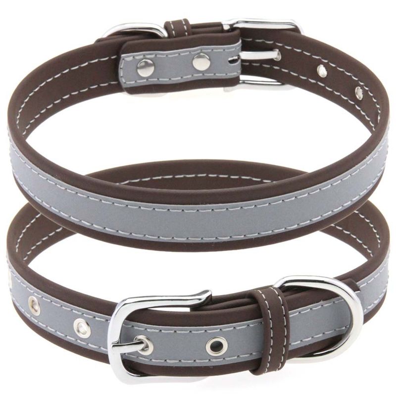 Guinzaglio per cani di piccola, media e grande taglia, collare per passeggiate, in ultra-fibra riflettente, confortevole, resistente all'usura e anti-strangolamento_voghion.com