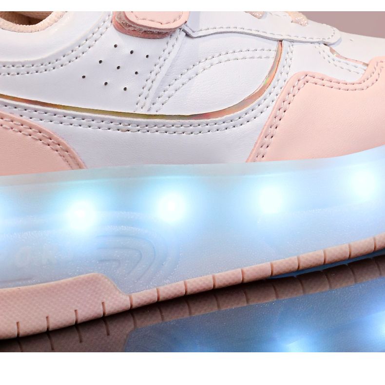 Çocuk Spor Ayakkabıları Mesh Charge Luminous Outdoor Spor Paten Çocuk Paten Erkek Kız Günlük Ayakkabılar_voghion.com