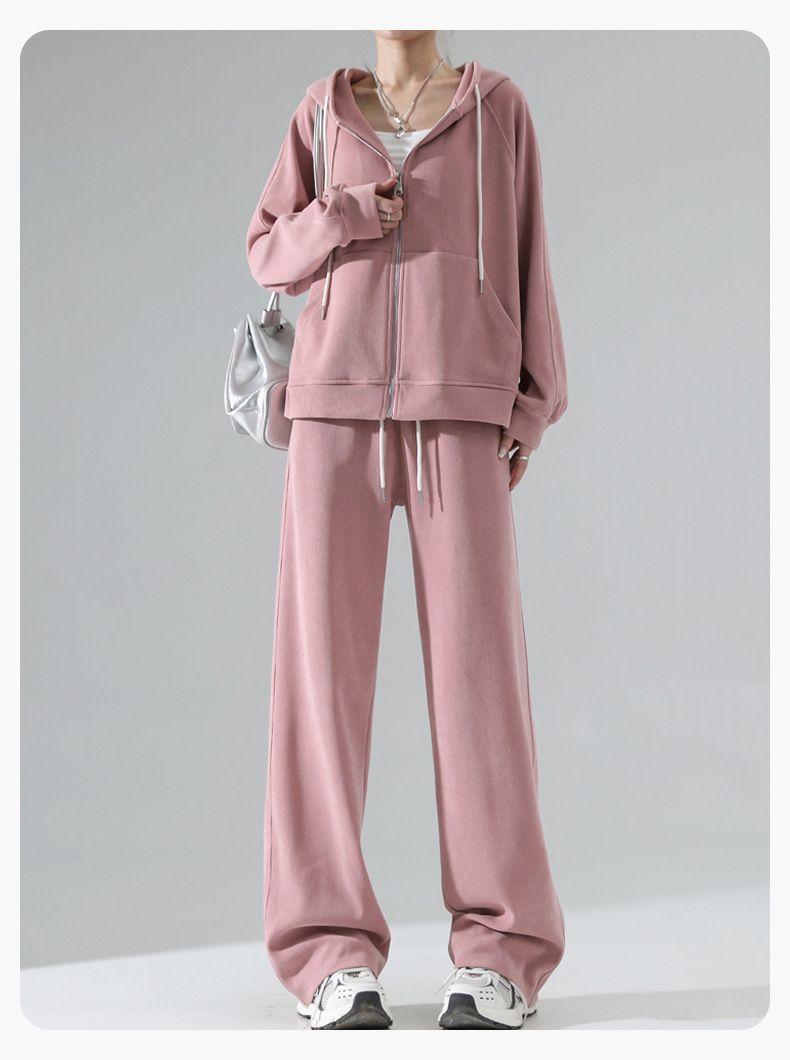 Γυναικεία ρούχα Chenille Casual αθλητικό κοστούμι για γυναίκες Άνοιξη φθινόπωρο Χειμώνας Νέο φαρδύ παντελόνι πουλόβερ Σακάκι δύο τεμαχίων_voghion.com