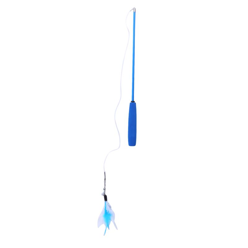 Cat Teaser Wands Three-section Telescopic Fishing Pole Wand Kitten Funny Catcher Teaser Stick Rod Interactive Stick Teaser Toys_voghion.com