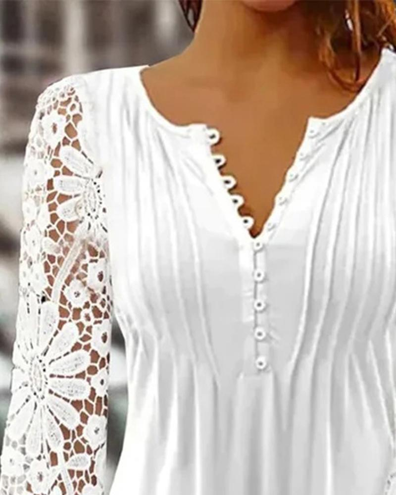 Women's fashion Elegant long sleeve solid color top_voghion.com