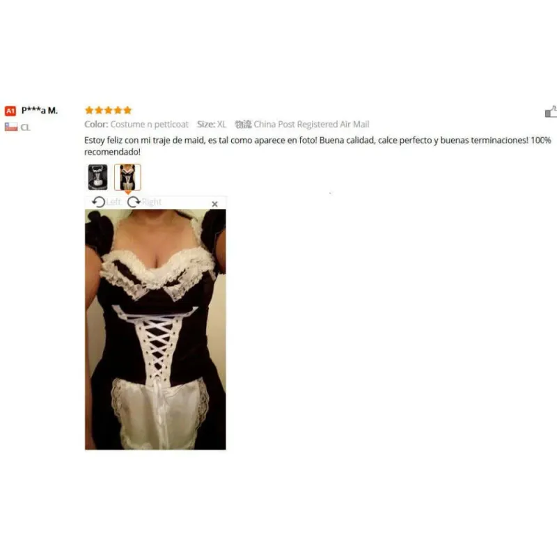 2Pcs/Set Plus Size S-6XL Halloween Costumes For Women Sexy Exotic Apparel Late Nite French Maid Costume Servant Cosplay_voghion.com