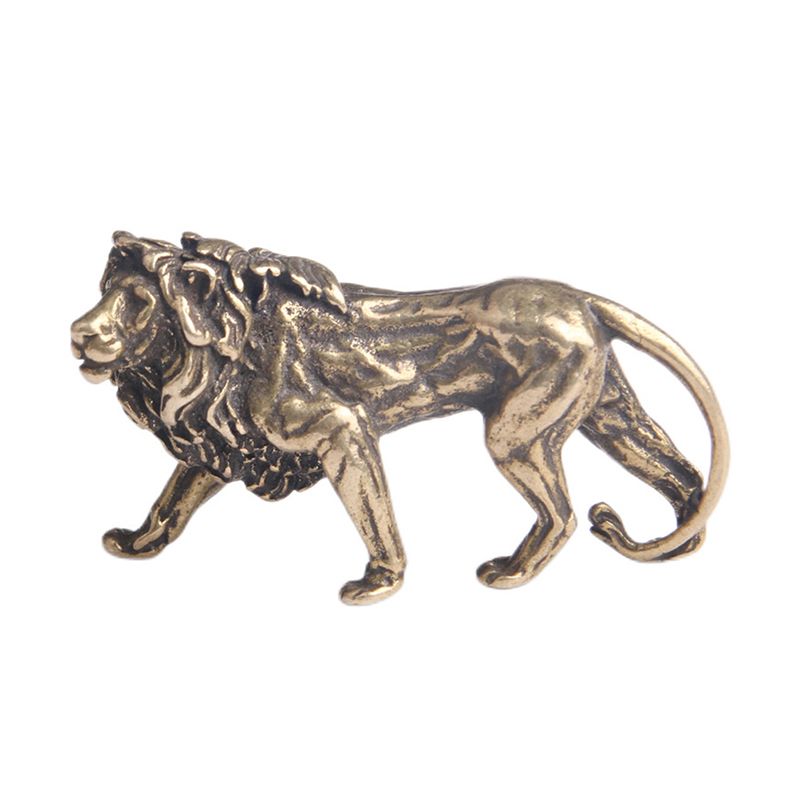 Reines Kupfer, Majestätisch, König Der Löwen, Miniaturen, Figuren, Schreibtischdekoration, Vintage, Messing, Mini, Tier, Statue, Heimdeko, Ornamente, Handwerk_voghion.com