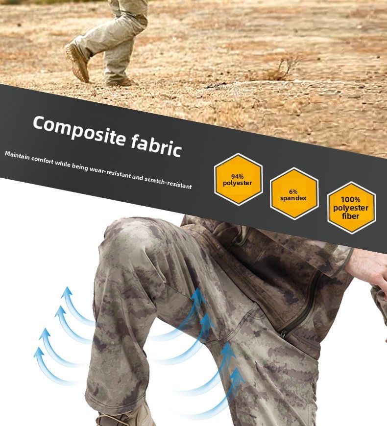 Bird Cold-Proof Soft Shell Jacket Men Hiking Waterproof Windproof Thickened Outdoor Warm Fleece Pants_voghion.com