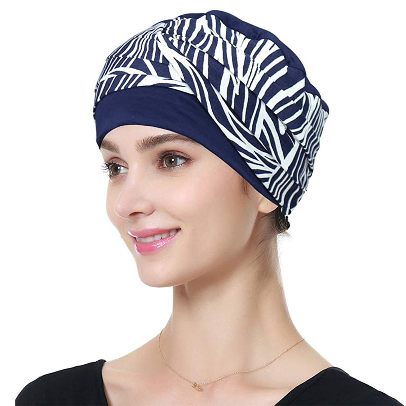 New Hexagon Ladies Heap Cap Solid Color Muslim Baotou Cap Bamboo Folded Cap_voghion.com