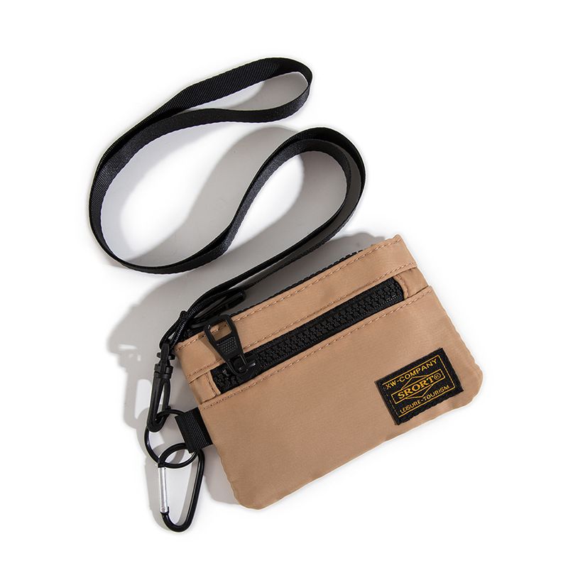 Borsa a tracolla unisex piccola, alla moda, casual, versatile, in tessuto Oxford, stile da lavoro, portamonete, semplice, portachiavi, borsa per carte_voghion.com