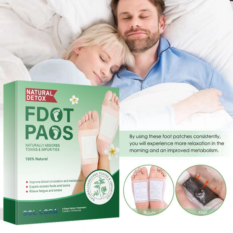 SOL LORA Aicao Air Ginger Foot Patch Vinagre de Bambu 10 adesivos/caixa_voghion.com