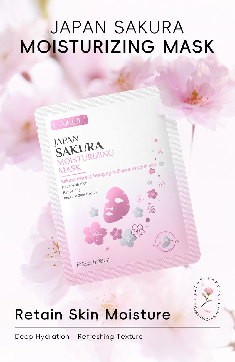 LAIKOU Sakura Moisturizing Mask 25g*10pcs Hydrating Moisturizing Boxed_voghion.com