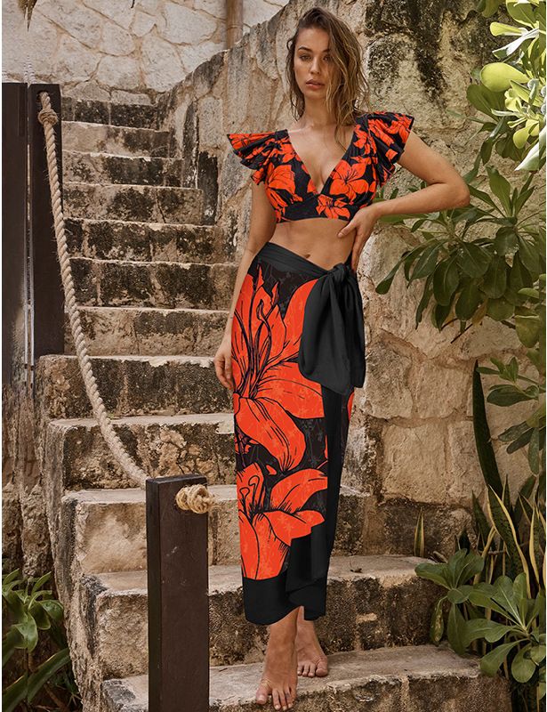 El nuevo uno-hombro del traje de baño de las mujeres imprimió estilo caliente de una sola pieza del traje de baño de las vacaciones en la playa_voghion.com