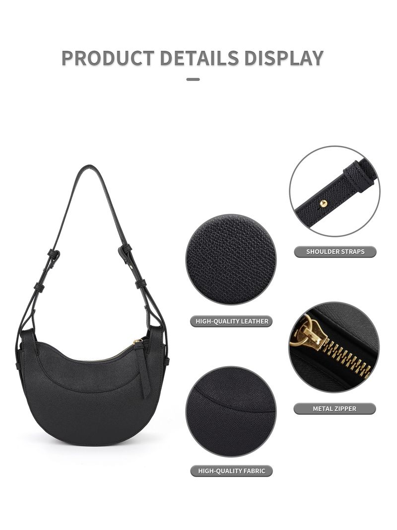 Borsa a tracolla regolabile da donna a mezzaluna, tracolla singola da donna, borsa da ascella a tre usi, in vendita a metà mese_voghion.com